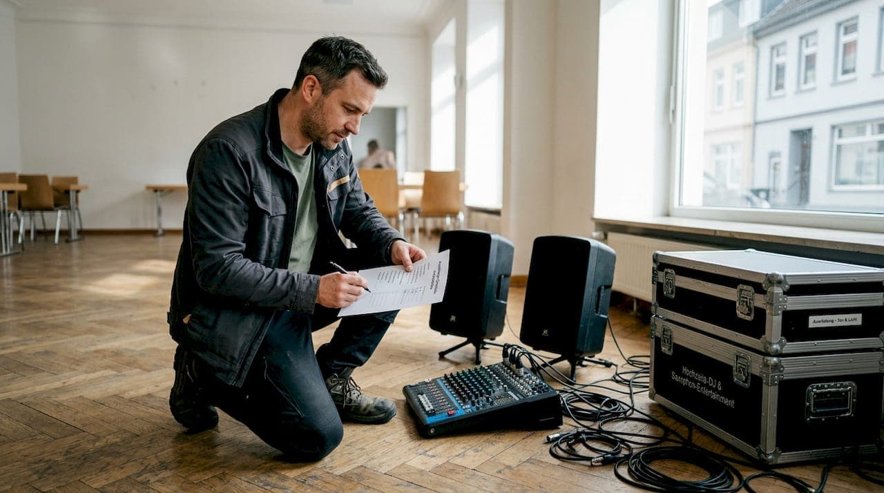 Effektiver event soundcheck workflow für Eventplaner