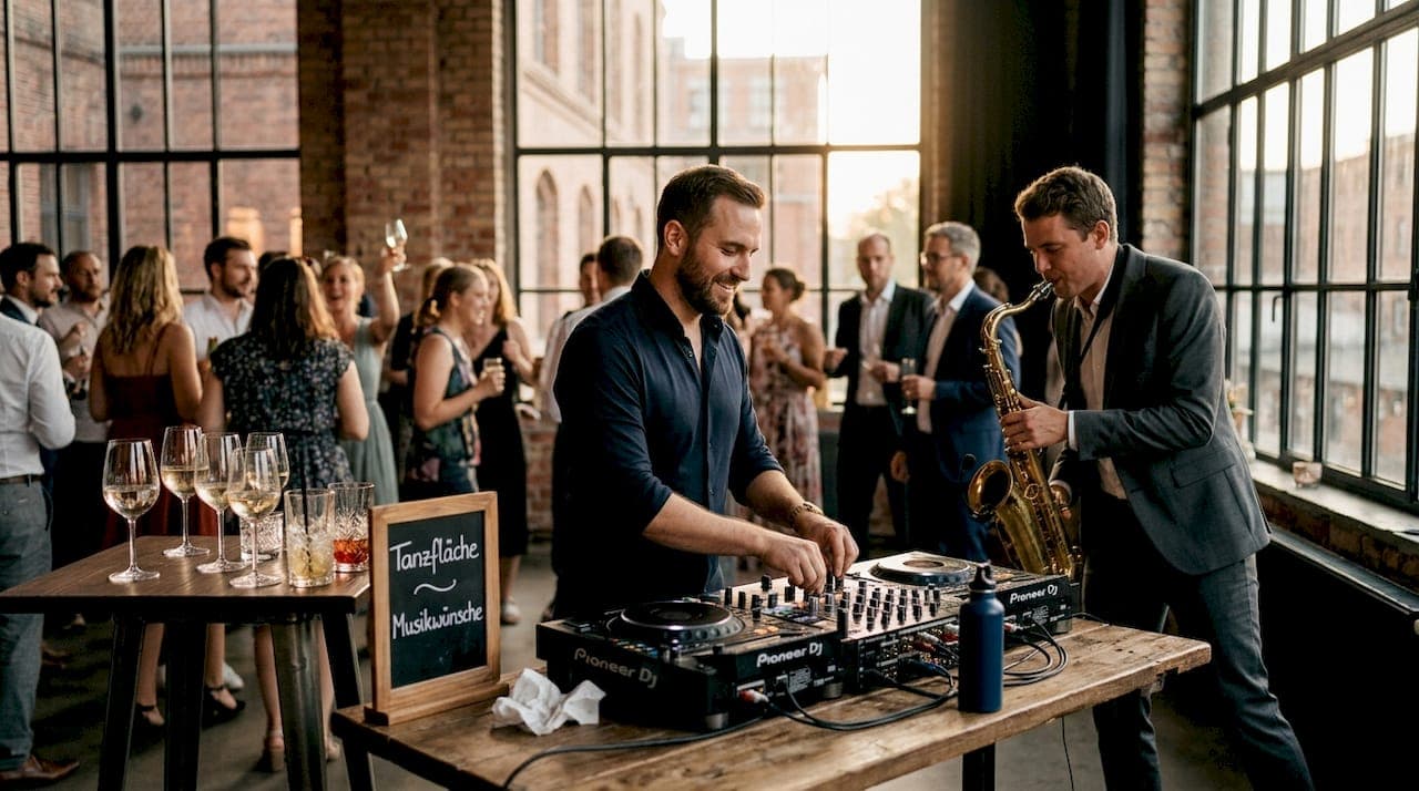 House- und Techno-Hochzeit mit DJ und Saxophon meistern